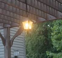 Baytown II Solar Light Outdoor Pendant Chandelier Hanging Light With Remote Control For Pergola Gazebo Pavilion