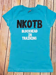 Nkotb Blockhead In Training Youth Girls Shirt With Glitter