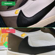 Step 2 Inspect The Reverse Nike Swoosh At The Pointy Ends In 2020 Air Jordans Travis Scott Jordan 1