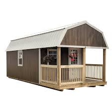 2x6 outer wall construction with r21 insulation, 7/16 osb shear, vapor barrier and cedar lap siding. Lofted Barn Cabin Portable Buildings In Pace Fl The Backyard Barn Storage Sheds And Steel Buildings