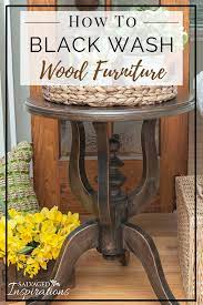 If the stains did not come out with regular washing, remove them from the washing machine, but there are black marks on the bottom of our curtains from the forced hot air from our furnace; Black Wash Wood Furniture Sidetable Restyle Salvaged Inspirations Painted Furniture Furniture Restoration Furniture Makeover
