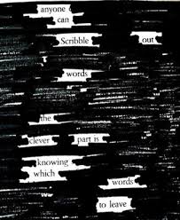 Smallworld Putting Pinterest To Use Newspaper Blackout Poems Blackout Poetry Found Poetry Blackout Poems