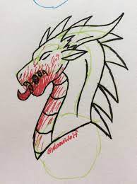 Melted Mouth Dragon Dragon Humanoid Sketch Art