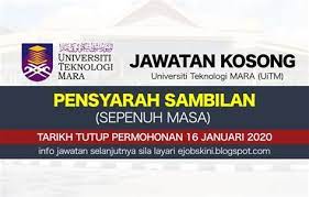 Download now iklan jawatan pensyarah sambilan sepenuh masa ptft. Jawatan Kosong Pensyarah Sambilan 2016 Jawatan Kosong Pensyarah Dan Tutor Di Upsi Blog Saya Permohonan Adalah Dipelawa Daripada Warganegara Malaysia Yang Berkelaya Basuki Alim