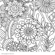 Coloring pages for adults book.seamless black and white abstract pattern with circle. Flowers And Ladybugs Adult Coloring Page Coloring Pages Printable Com