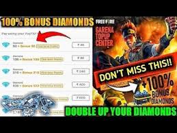 We have tested this free fire diamonds generator before launching it on our online server and it works well. How To Get 100 Top Up Diamond Bonus In Free Fire For The First Time Youtube