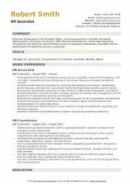 You should carefully study the description of the job for which you are applying and note any distinctive. Hr Generalist Resume Samples Qwikresume