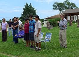 Donna, Kea, Micah & John paying their respects to Mark, As…