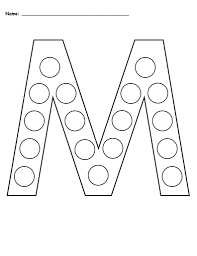 Letter M Worksheets For Toddlers Letter M Do A Dot Printables Uppercase Lowercase In 2020 Letter M Worksheets Do A Dot Letter A Crafts
