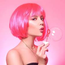 Amazon.com : MIAHART 6 Pcs Short Bob Wig and 6 Pcs Sunglass Set, Neon  Colored Wigs Colorful Cosplay Wigs Daily Party Hairpieces for Bachelorette  Glow ...