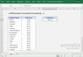 How To Use Excel Sum Function