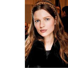 Braided hairstyle is very much in trend. Emilio Pucci Fw 2012 Germanic Braid Coronets And Black Lip Balm Braided Crown Hairstyles Catwalk Hair Hair Styles
