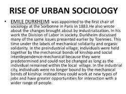 Urban Sociology Sociology Urban Sociology Definition