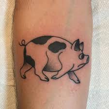 The legs, back, and arms make a great canvas for pig tattoos. General Care Of New Pig Tattoo Pig Tattoo Tattoos Animal Tattoos For Women