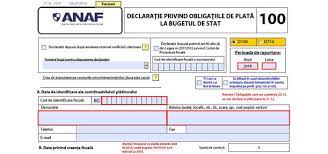 Miercuri, 27 decembrie, termen pentru depunerea unor declarații fiscale. Declaratia 100 Versiune Noua 2018 ValabilÄƒ Cu Luna Mai 2018