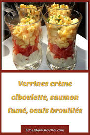 Comment Preparer Verrines Creme Ciboulette Saumon Fume Oeufs Brouilles Creme Ciboulette Saumon Fume Oeufs Brouilles
