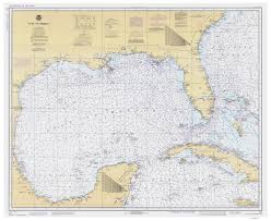 gulf of mexico 1981 old map nautical chart 1 2 160 000 sc reprint 1007