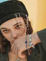 GUUKA Marchio di tendenza Bracciale Lettera Quadrata Uomo e Donna Rapp