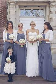 Long Dresses With Cardigan Love The Flower On The Cardi Bill Levkoff Bridesmaid Dresses Pewter Bridesmaid Dresses Wedding Cardigan