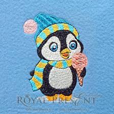 How to embroider velvet and other napped fabrics and items that cannot be hooped like caps, bags, brooch etc? Machine Embroidery Design Cute Penguin With Hat And Scarf