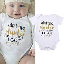 Outfits Sets Kid Newborn Clothes Baby Girl Boy Love My Auntie Romper Bodysuit Sunsuit Outfits Clothing Shoes Accessories