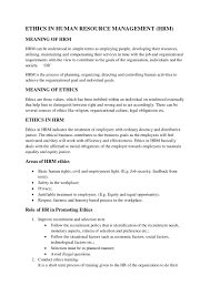 Ethics In Human Resource Management Hrm Human Resource Management Human Resources Ethics