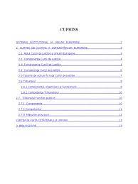 Sistemul institutional al uniunii europene. Referat Curtea De Justitie A Uniunii Europene