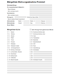 Was sollten sie beim übergabeprotokoll einer wohnung beachten? Mangelliste Vorlage Wohnung Kostenlos Word Excel Gratis Info Ch