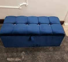 Check spelling or type a new query. Large Blue Plush Velvet Ottoman Toys Storage Footstool Ottoman Box Ebay