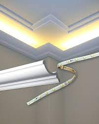 35 Ceiling Corner Crown Molding Ideas Indirect Lighting Cornice Moulding Hidden Lighting