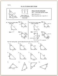 Some of the worksheets for this concept are find the missing side leave your answers as, infinite geometry, infinite geometry, 8 multi step special right triangles, geometry, a b solving 306090 c solving 454590, infinite geometry. 45 45 90 Special Right Triangle Practice Hw By Eric Douce Tpt