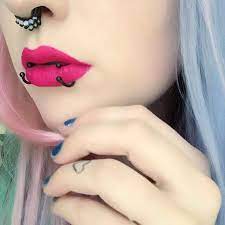 Snake Bites Double Septum Lip Piercing Cool Piercings Face Piercings