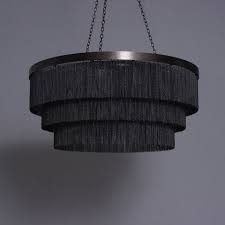 Black Chain Shallow Chandelier Siyah Avize Avizeler Aydinlatmalar