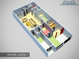 Denah rumah ukuran 5x10 meter 3 kamar tidur 2 lantai + tampak depan. 47 Contoh Desain Rumah Minimalis Sederhana 6x10 Meter 3 Kamar 1 Lantai Paling Banyak Di Cari Deagam Design