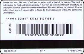 Give them the gift of choice with a ricki brazil gift card. Gift Card Texas De Brazil Restaurants United States Of America Texas De Brazil Col Us R Texasdb 003