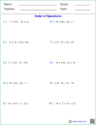 The three states of matter physics worksheet with. Simple Order Of Operations Worksheets Printable Worksheets And Activities For Teachers Parents Tutors And Homeschool Families