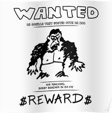 Wanted Gorilla The Waterboy Light Poster By Seenb4dzigns Waterboy Poster Gorilla