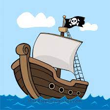 Free Vectors Pirate Ship On Sea Vintage Cartoon Pirate Ship Pirate Cartoon Boat Cartoon