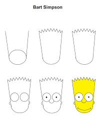 Bart Simpson Step By Step Tutorial Simpsons Drawings Cute Easy Drawings Drawing Tutorial