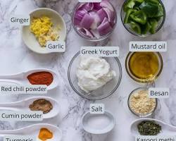 Paneer tikka ingredients