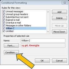 Color email by person using Outlook 2010 Conditional Formatting | Outlook  hacks, Work organization, Organizing time management