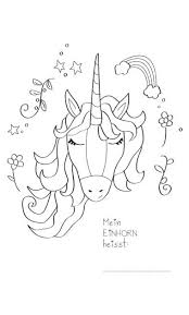 Printable Mein Einhorn Heisst Ausmalbild Malvorlage Einhorn Einhorn Selber Malen Und Ausmalen