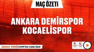 Diğer tarafta ankara demirspor ise ligde oynadığı 19 maçta 26 puan aldı ve 9. 02 01 2021 Ankara Demirspor 1 3 Kocaelispor Youtube