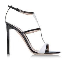 Black And White Sandals With Heel Gianvito Rossi Black White Patent Leather Sandal White Sandals Heels Black And White Heels Black And White Sandals