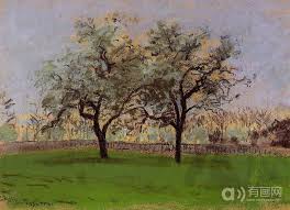 在蓬图瓦兹的苹果树 apple trees at pontoise camille pissarro paintings camille pissarro painting gallery
