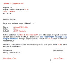 Contoh surat izin tidak masuk sekolah karena ada urusan keluarga. Contoh Surat Izin Tidak Masuk Sekolah Terbaru Penulis Cilik