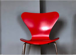 Designer stuehle vintage stuhl designermöbel. 3107 Stuhl In Rot Von Fritz Hansen Achtgrad