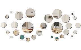 4.5 out of 5 stars. Amazon Com Omgai Diy Mirror Wall Sticker Removable Round Acrylic Mirror Decor Of Self Adhesive Circle For Art Window Wall Decal Kitchen Home Decoration 30pcs Home Kitchen