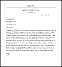 Professional Instructional Assistant Cover Letter Sample Writing Guide Resume Now