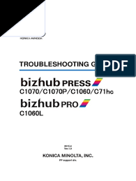 The download center of konica minolta! Bizhubpressc1070 Troubleshooting Guidev1 9e Nature